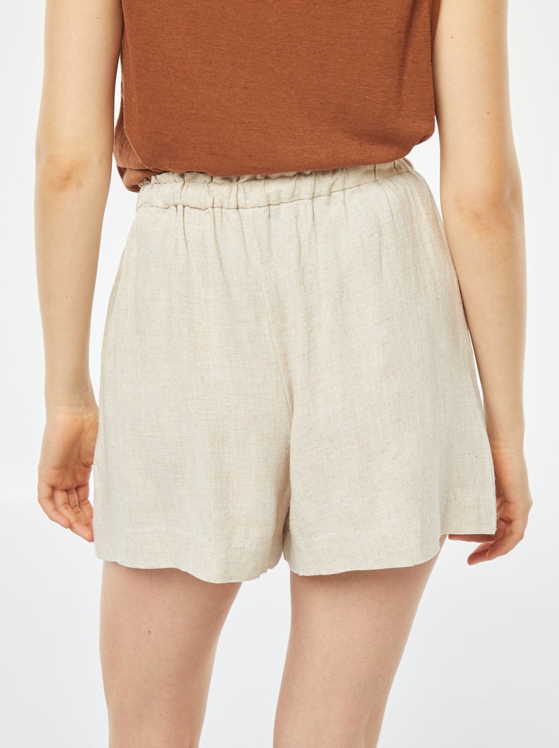Short léger avec cordons BLANC - Kiabi