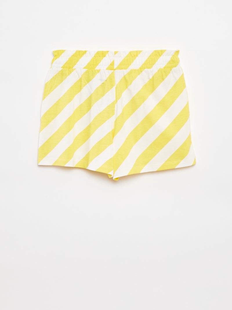 Short léger coloré avec 2 poches Jaune - Kiabi