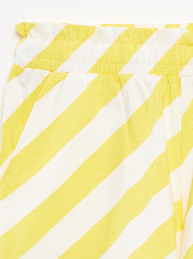 Short léger coloré avec 2 poches Jaune - Kiabi