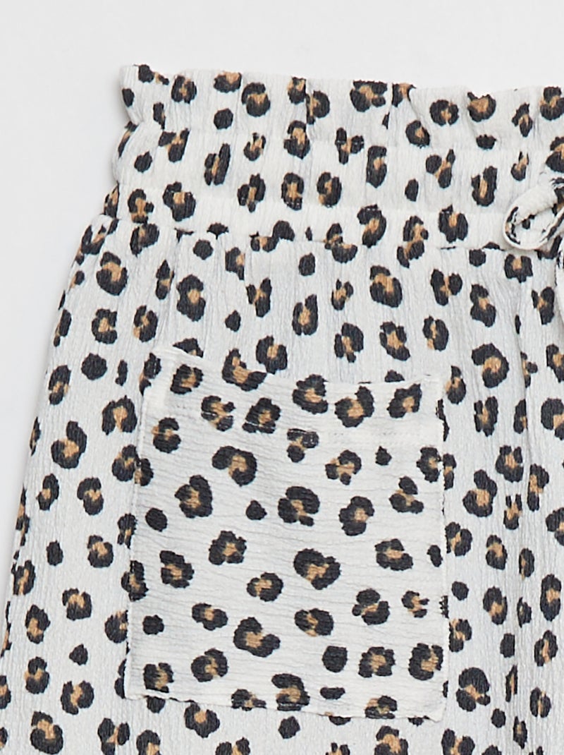 Short léger en maille gaufrée BEIGE - Kiabi