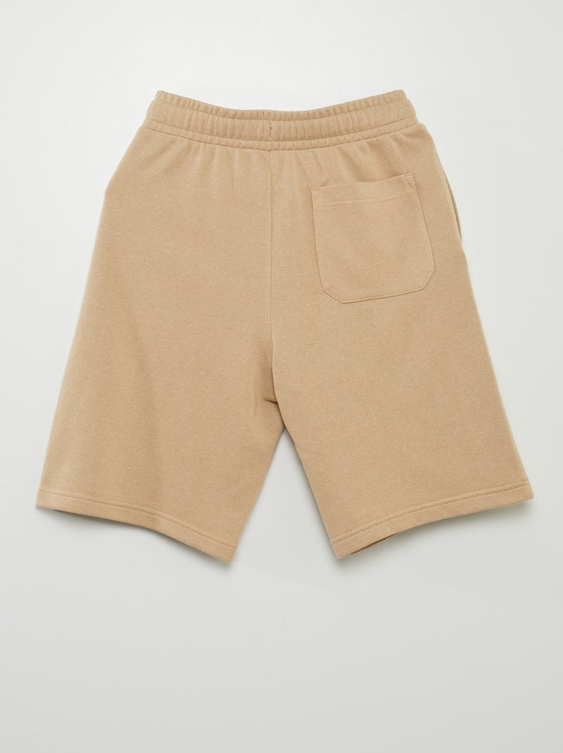 Short léger en molleton uni Beige - Kiabi