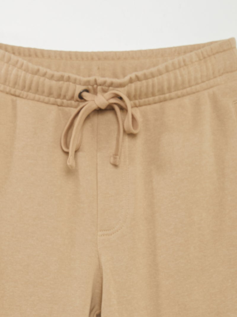 Short léger en molleton uni Beige - Kiabi