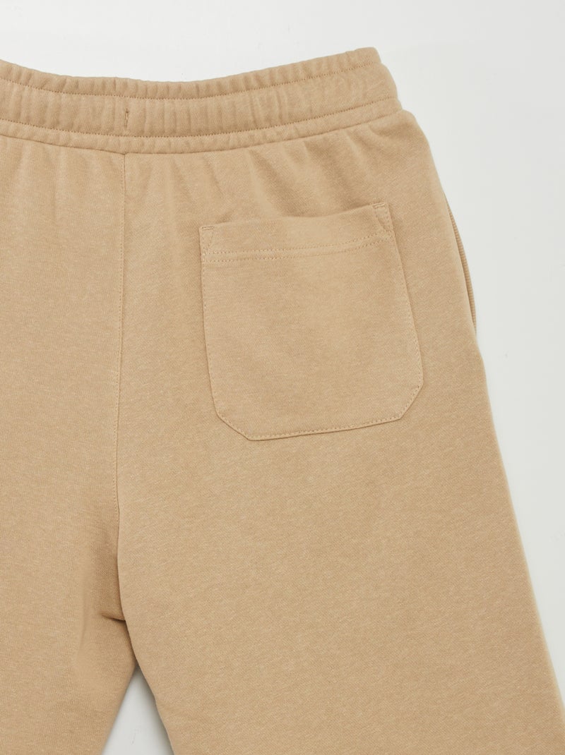 Short léger en molleton uni Beige - Kiabi
