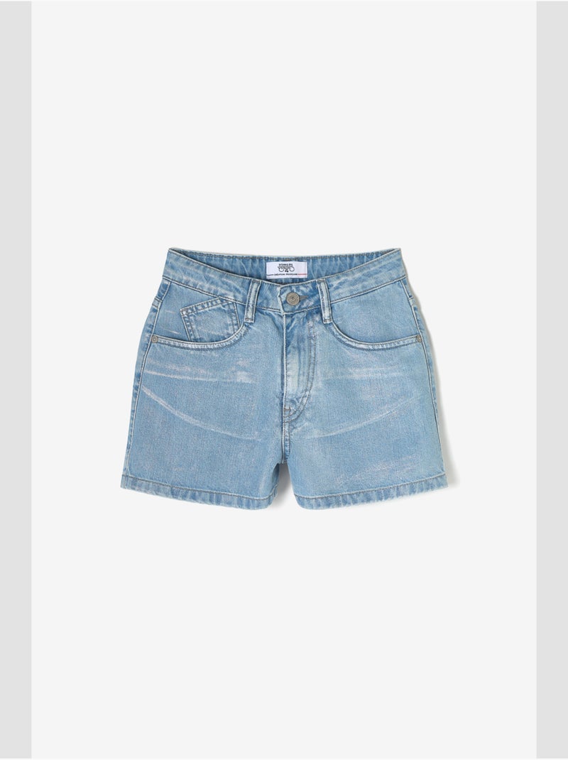 Short lema en jeans 'le temps des cerises' Bleu - Kiabi