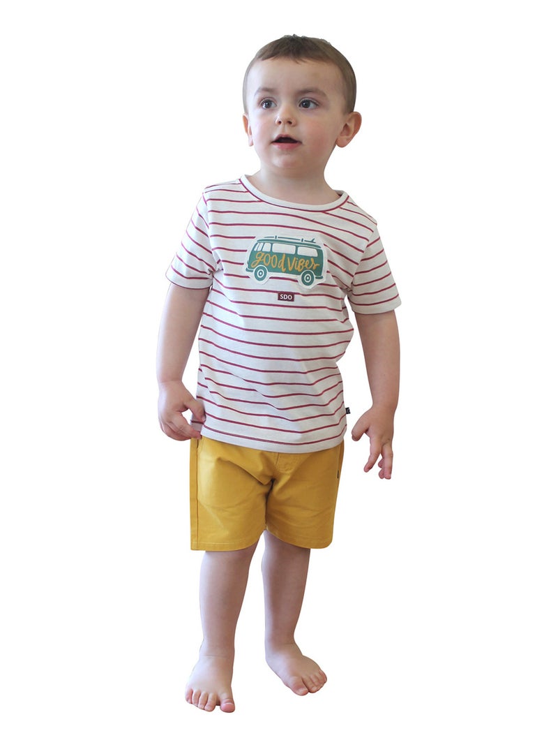 SHORT LENAEL TWILL ENFANT Jaune - Kiabi