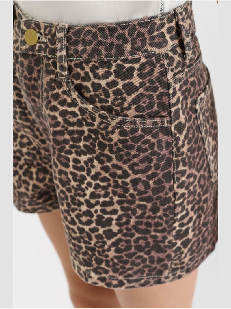 Short LEO en jeans 'Le Temps Des Cerises' Multicolore - Kiabi
