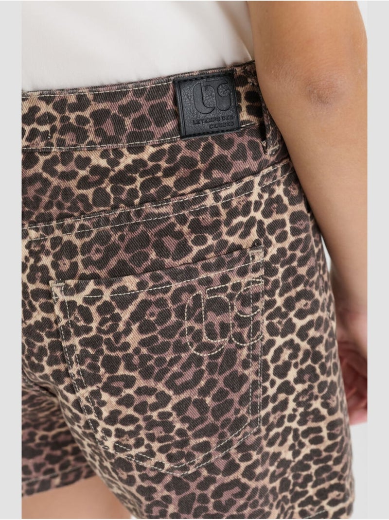 Short LEO en jeans 'Le Temps Des Cerises' Multicolore - Kiabi