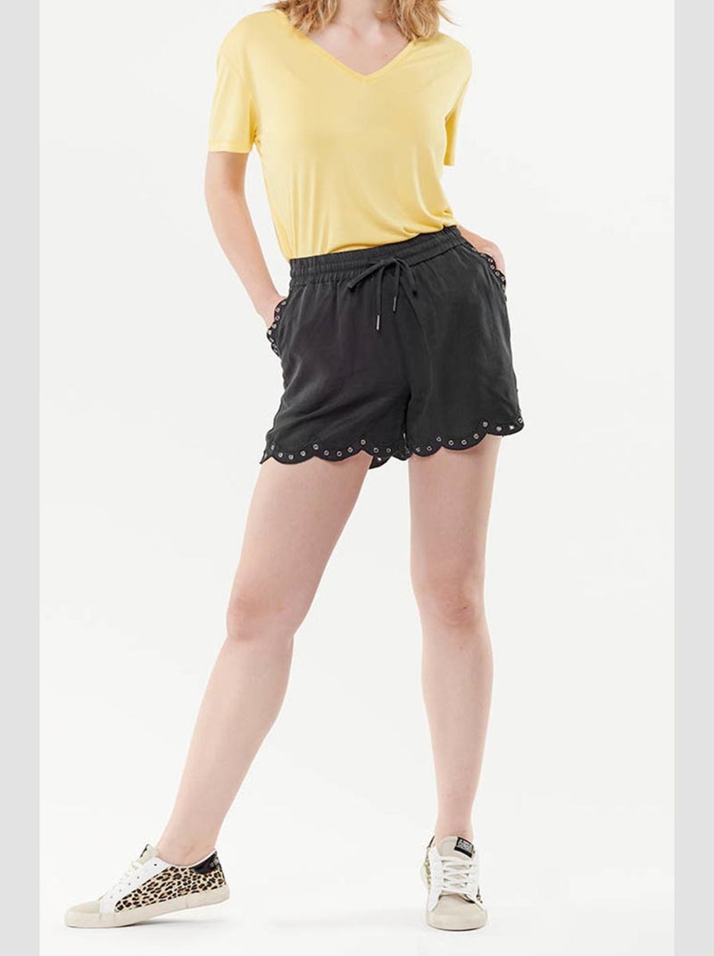 Short LIA 'Le Temps Des Cerises' Noir - Kiabi