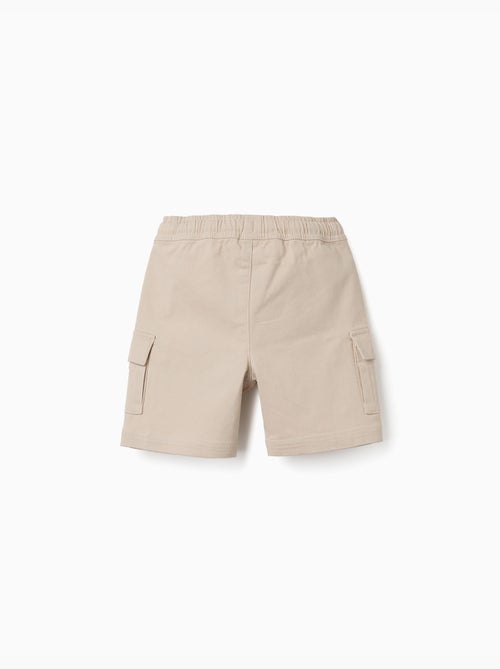 Short long cargo en sergé avec cordon de serrage - Kiabi