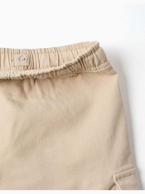Short long cargo en sergé avec cordon de serrage - Kiabi