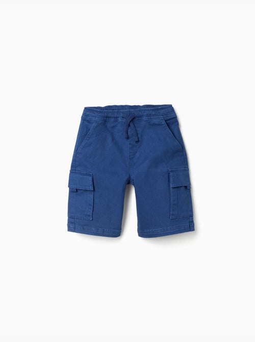 Short long cargo en sergé avec cordon de serrage - Kiabi