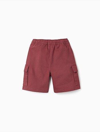 Short long cargo en sergé avec cordon de serrage