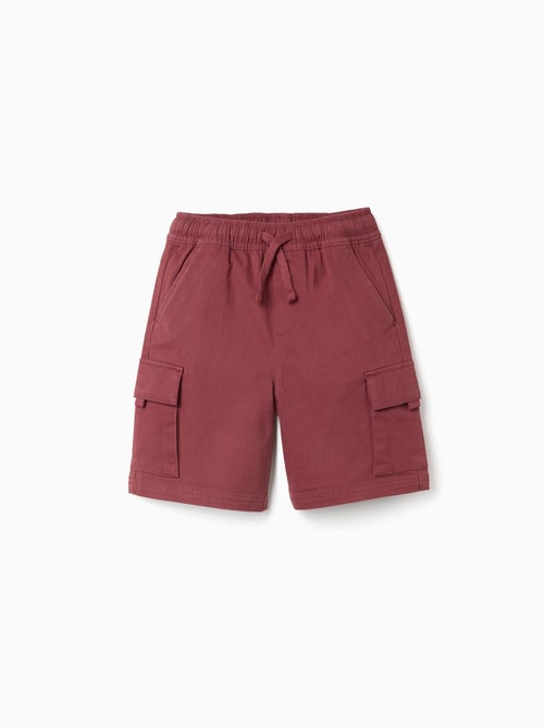 Short long cargo en sergé avec cordon de serrage - Kiabi