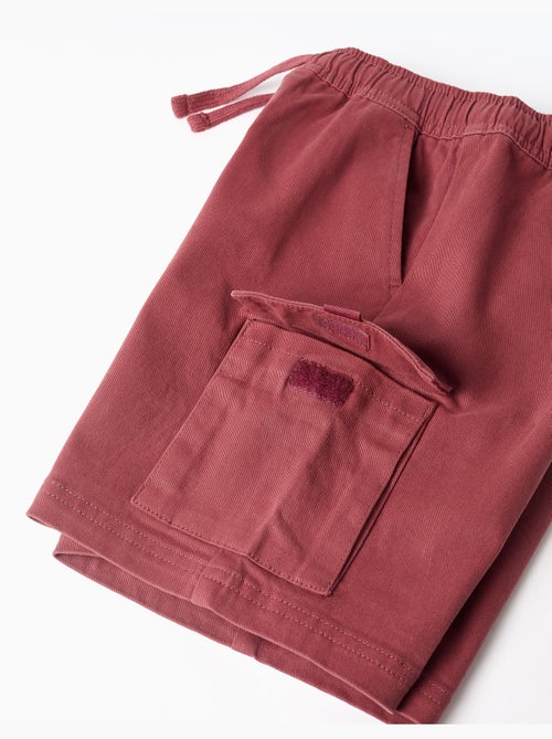 Short long cargo en sergé avec cordon de serrage - Kiabi