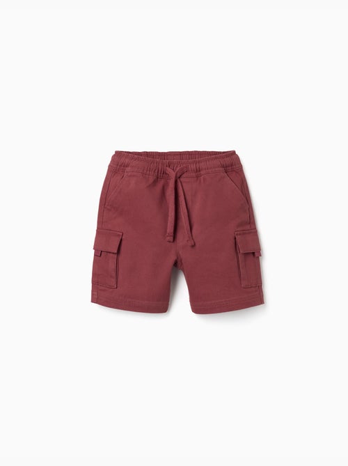 Short long cargo en sergé avec cordon de serrage - Kiabi