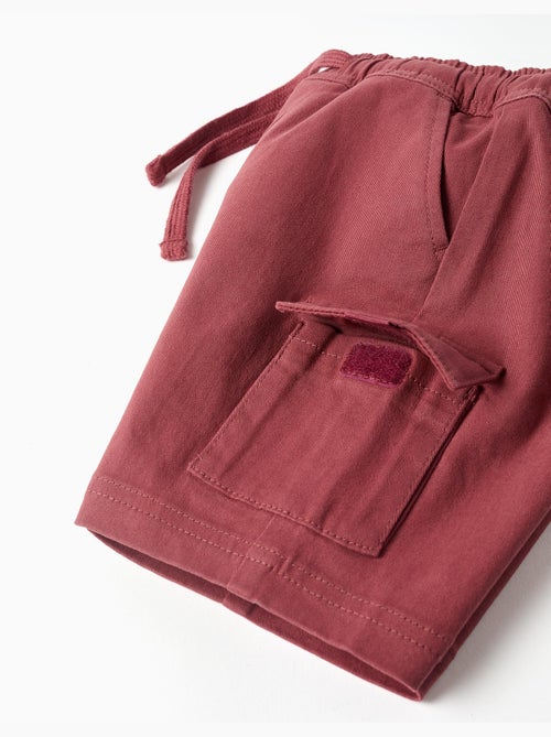 Short long cargo en sergé avec cordon de serrage - Kiabi