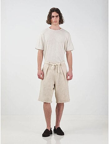 Short long décontracté en coton pour homme giesto