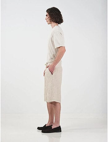 Short long décontracté en coton pour homme giesto
