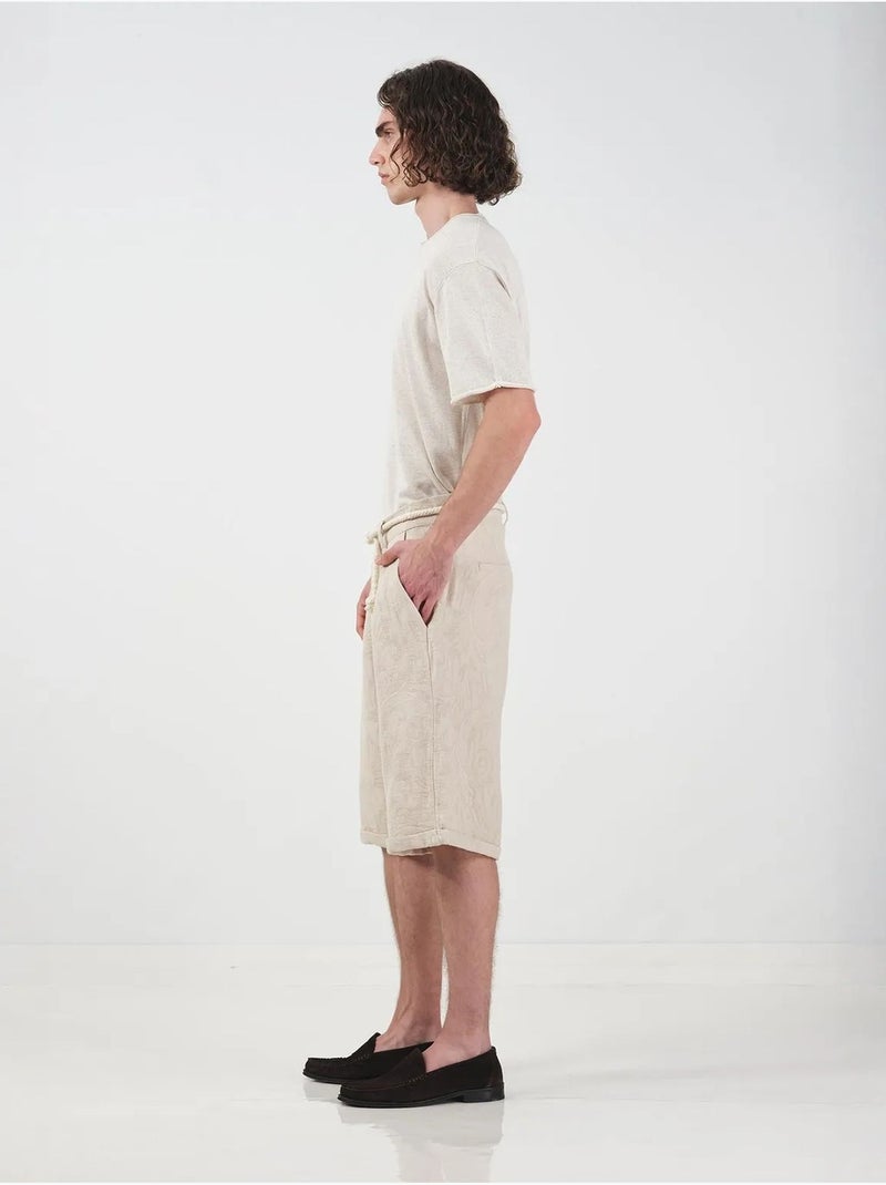 Short long décontracté en coton pour homme giesto Beige argile - Kiabi