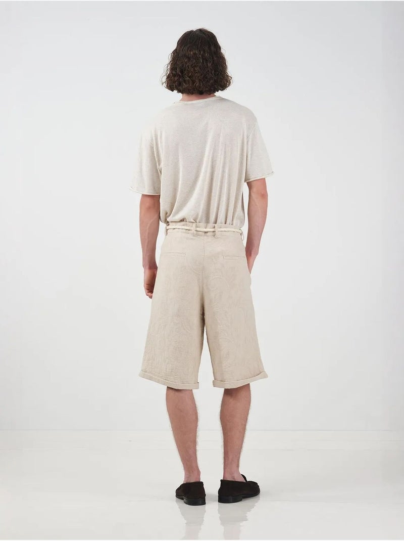 Short long décontracté en coton pour homme giesto Beige argile - Kiabi