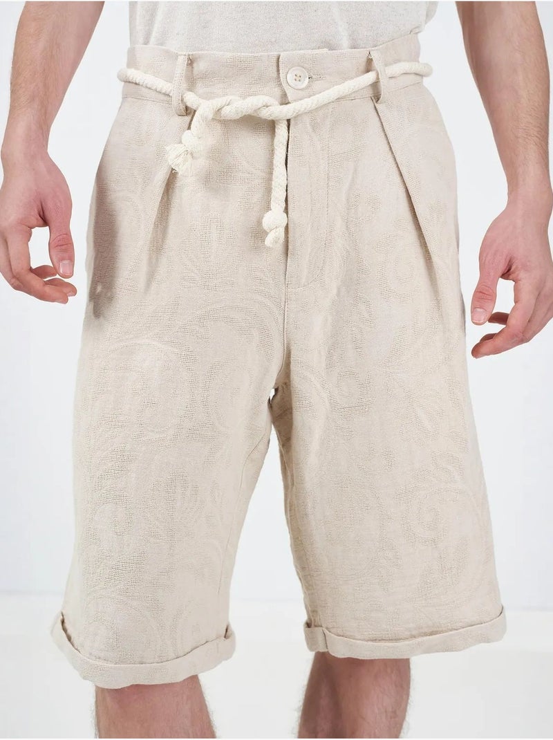 Short long décontracté en coton pour homme giesto Beige argile - Kiabi
