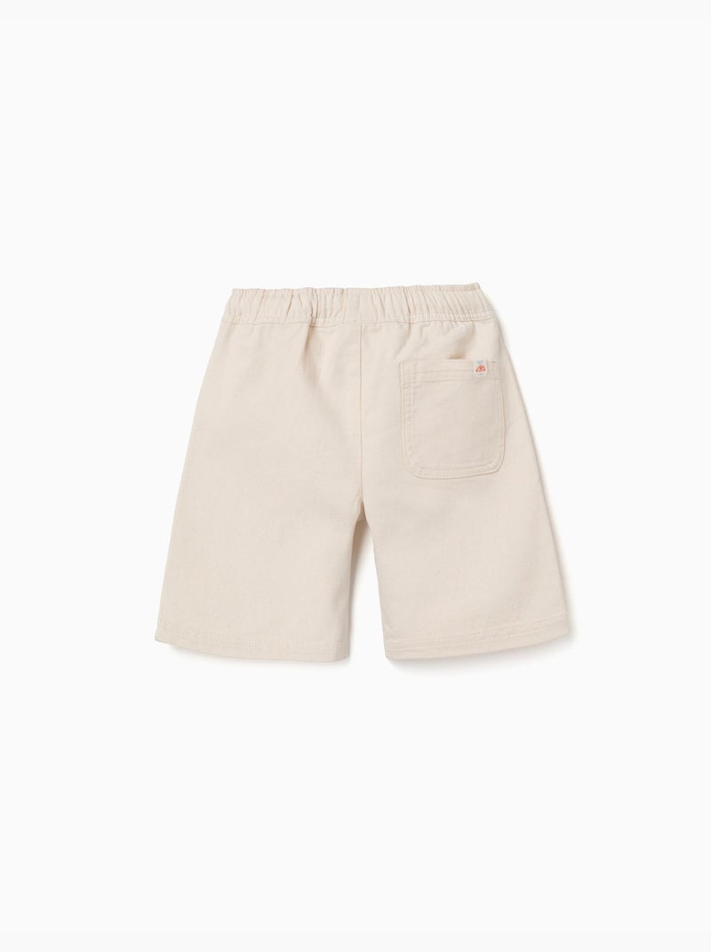 Short long en coton avec cordon de serrage Carolina Celas x Zippy Beige clair - Kiabi