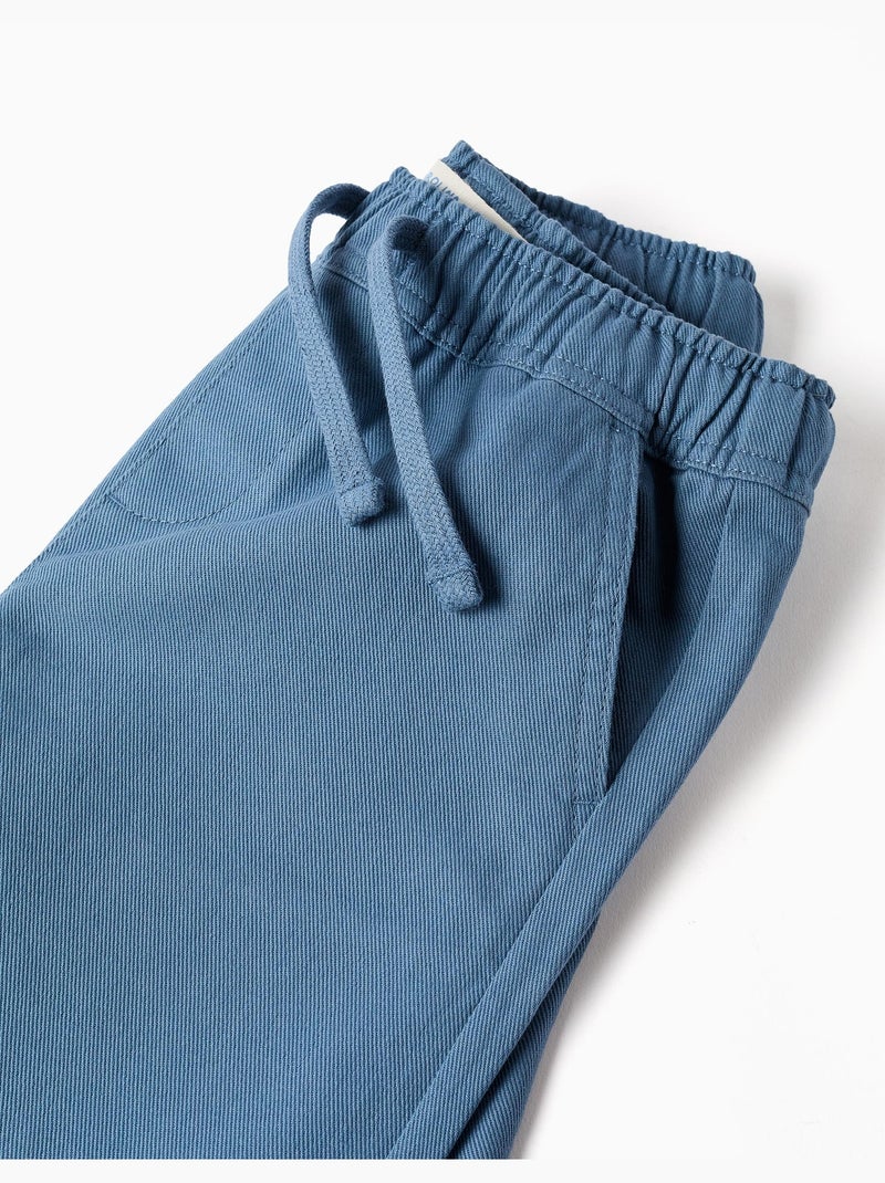 Short long en coton avec cordon de serrage Carolina Celas x Zippy Bleu Bleu - Kiabi