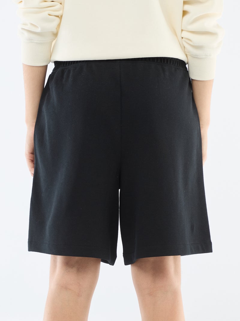 Short long en french terry Noir - Kiabi