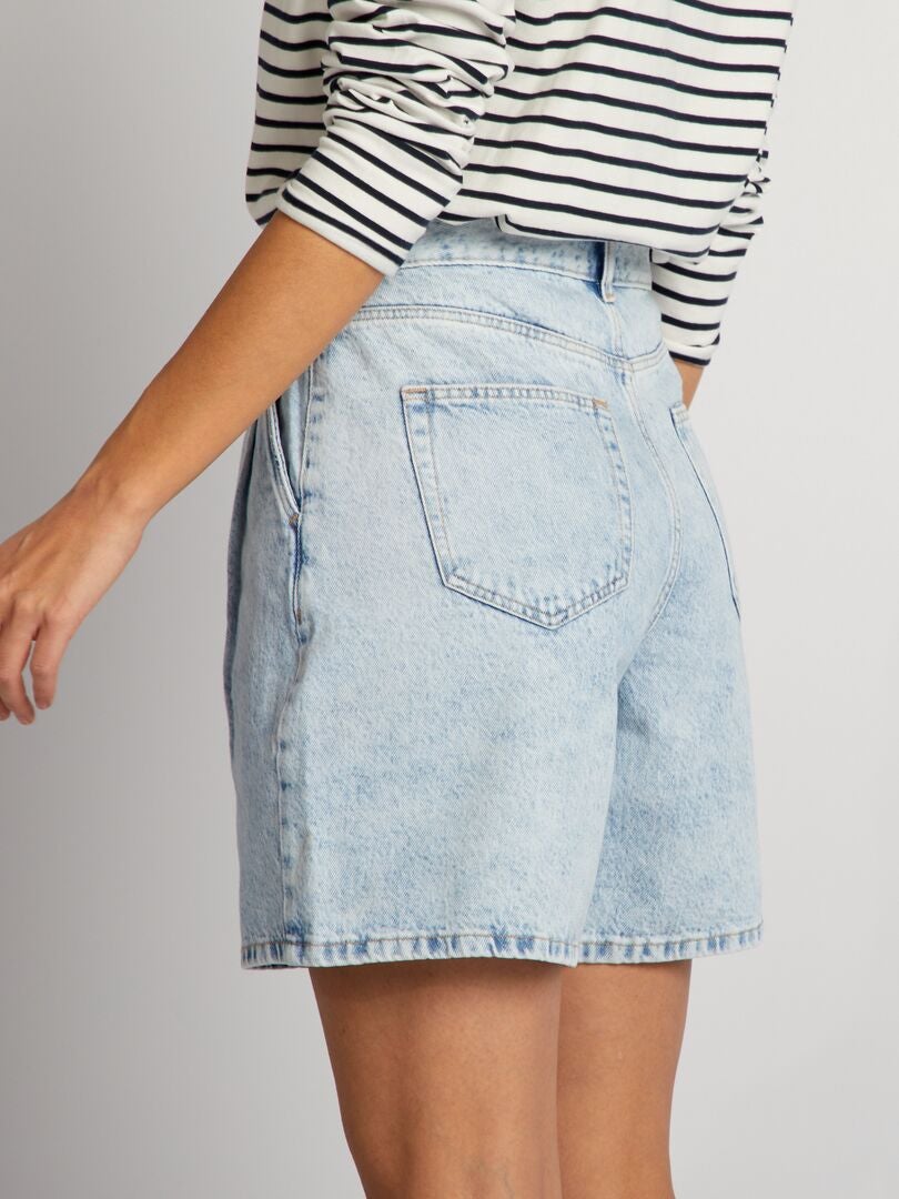 Short Chino Femme Lands' End - Taille 8 - Bleu Jean - Très Bon état