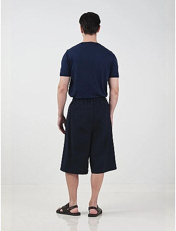 Short long giesto style chino à jambes larges et taille à cordon
