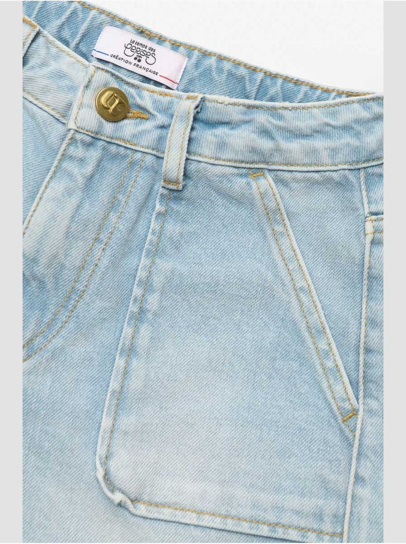 Short loua en jeans 'le temps des cerises' Bleu - Kiabi