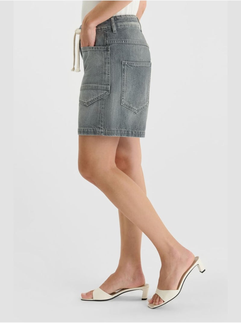 Short MADO en jeans 'Le Temps Des Cerises' Gris - Kiabi