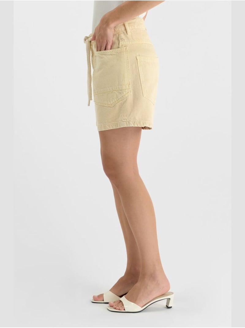 Short MADO en jeans 'Le Temps Des Cerises' Jaune - Kiabi
