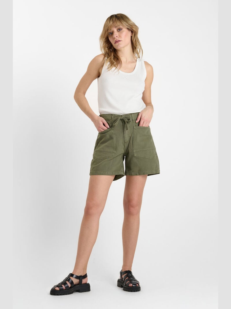 Short MADO en jeans 'Le Temps Des Cerises' Kaki - Kiabi