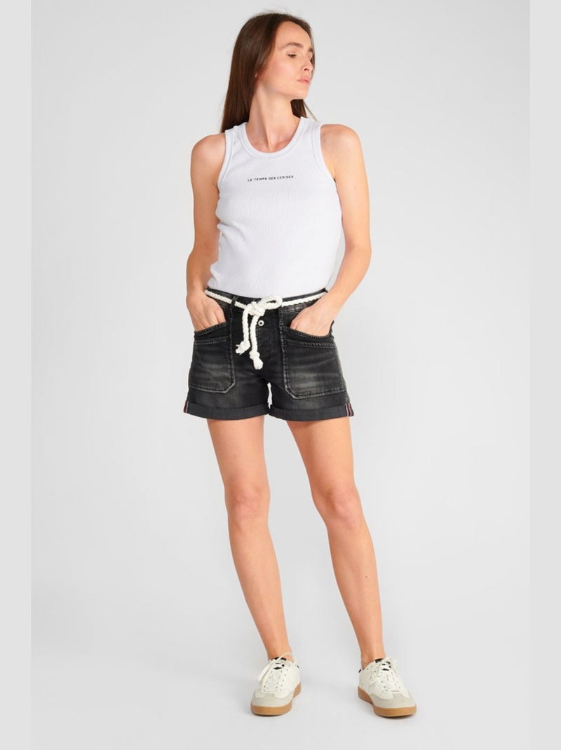 Short MADRAGUE en jeans 'Le Temps Des Cerises' Noir - Kiabi