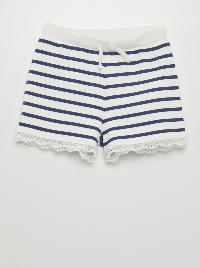 Short marinière avec dentelle marinière - Kiabi