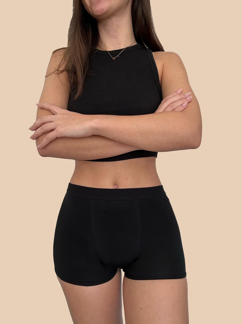 Short menstruel pour adolescentes Amelie Noir Noir - Kiabi