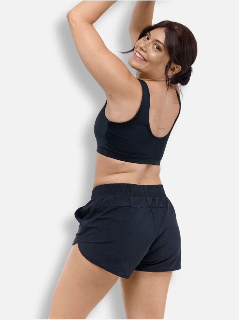 Short Menstruel Sport & Maillot bain Menstruel | Femme & Ado |Flux Moyen | GIA Noir - Kiabi