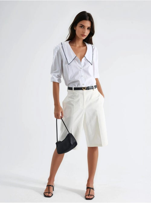 Short mi-long à jambes larges et coupe confortable - Kiabi