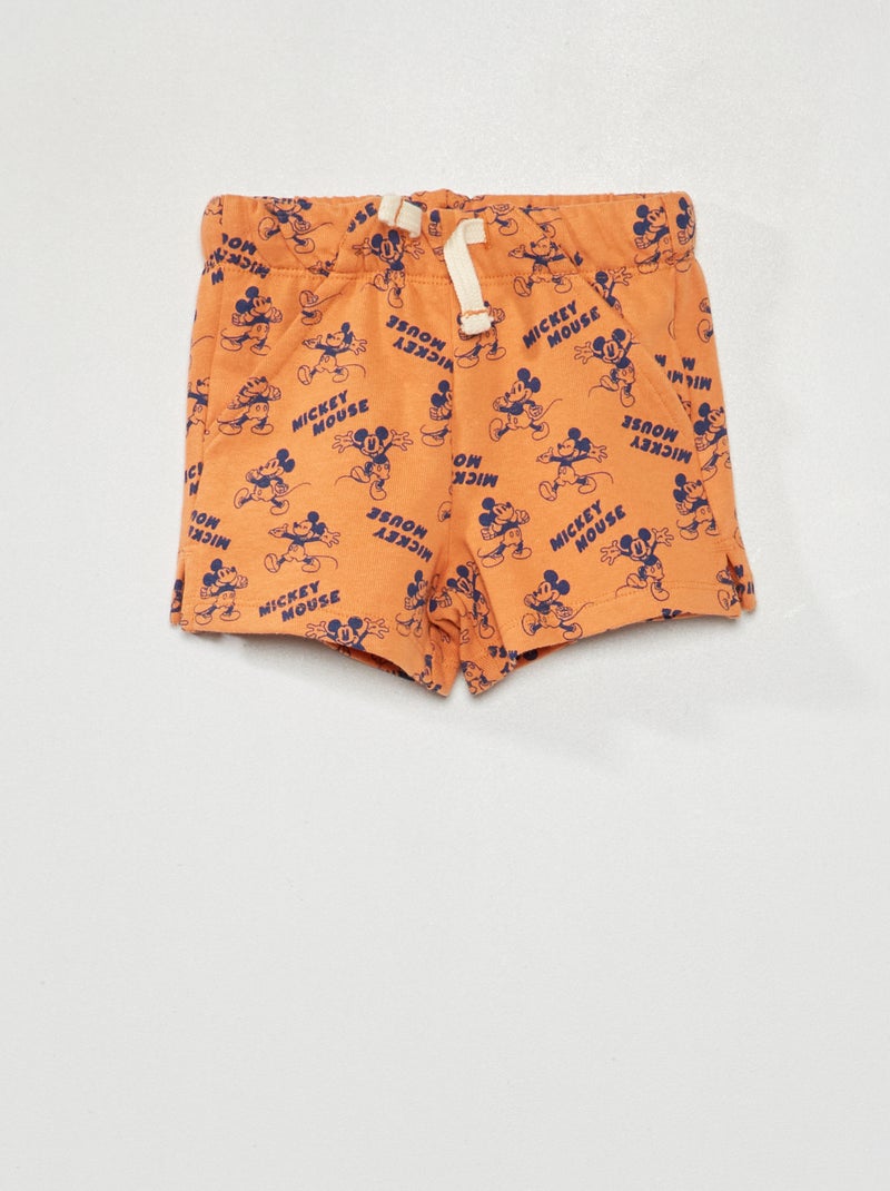 Short 'Mickey' en molleton Marron - Kiabi