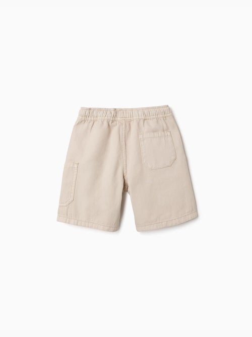 Short midi cargo en coton avec cordon - Kiabi