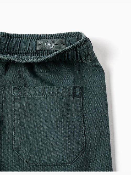 Short midi cargo en coton avec cordon de serrage - Kiabi