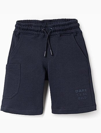 Short midi en coton avec cordon de serrage et poche cargo