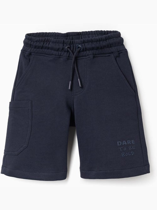 Short midi en coton avec cordon de serrage et poche cargo - Kiabi