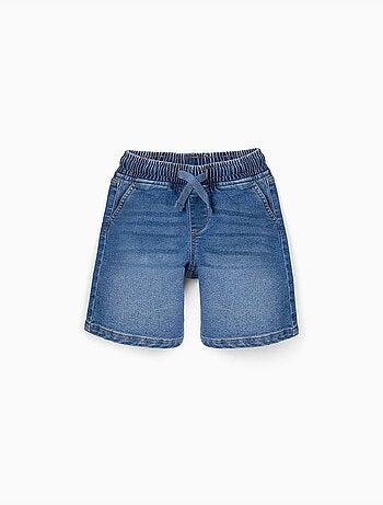 Short midi en jean à enfiler avec cordon