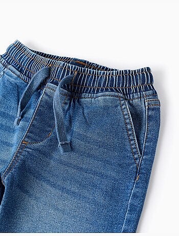 Short midi en jean à enfiler avec cordon