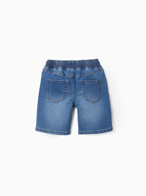 Short midi en jean à enfiler avec cordon - Kiabi Short midi en jean à enfiler avec cordon - Kiabi