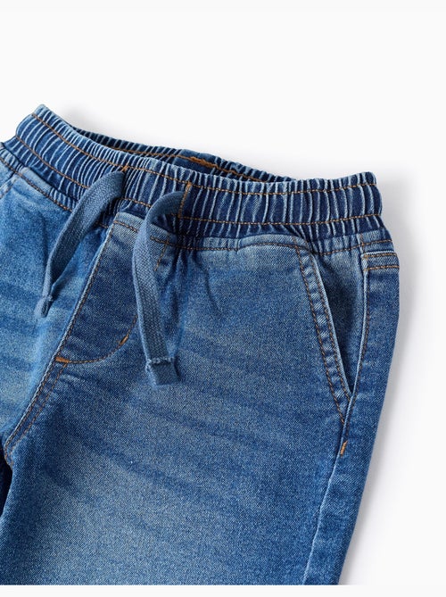 Short midi en jean à enfiler avec cordon - Kiabi Short midi en jean à enfiler avec cordon - Kiabi