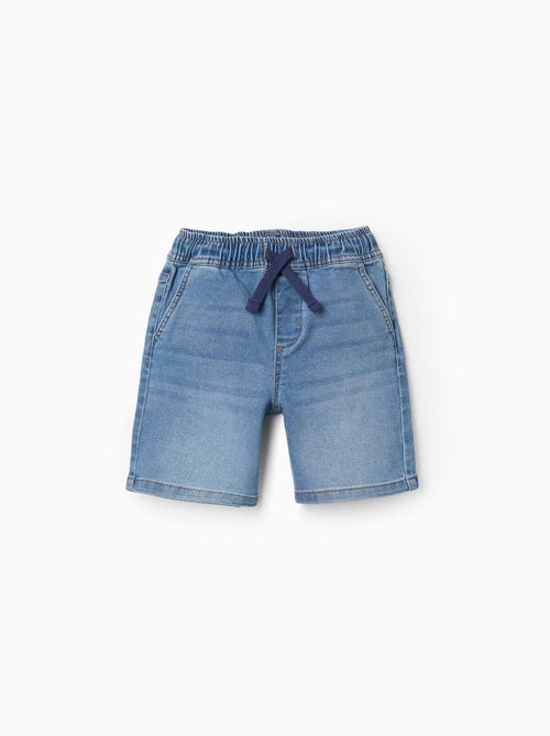Short midi en jean à enfiler avec cordon - Kiabi Short midi en jean à enfiler avec cordon - Kiabi
