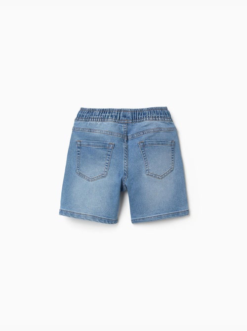 Short midi en jean à enfiler avec cordon - Kiabi Short midi en jean à enfiler avec cordon - Kiabi